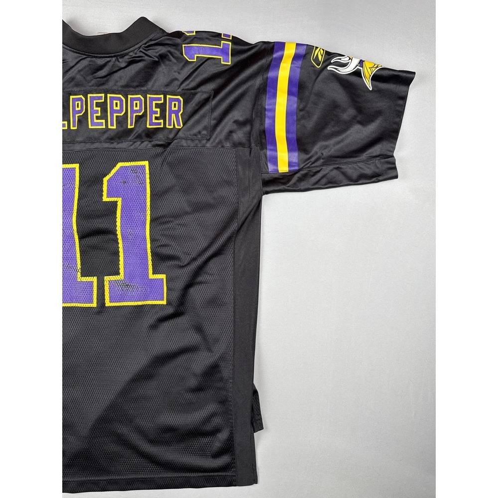 Minnesota Vikings #11 Daunte Culpepper 2004 Black Alternate Jersey Reebok NFL L - Picture 11 of 16
